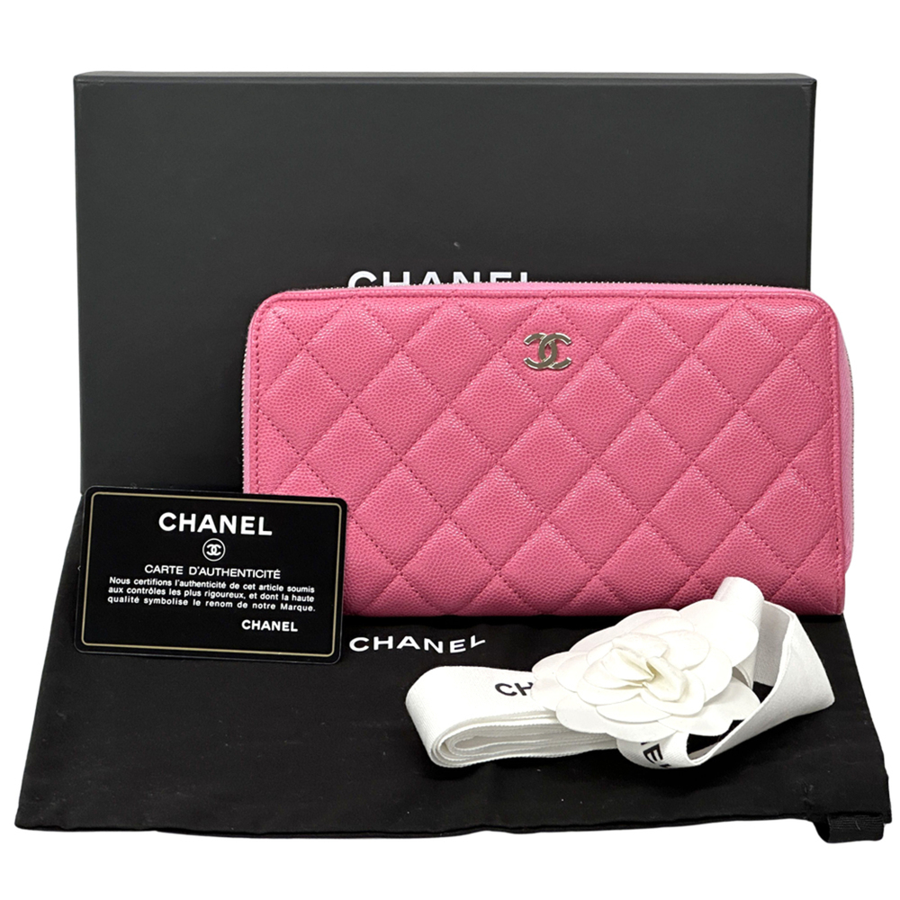 CHANEL Authentic Pink Caviar Leather Wallet - Picture 8 of 12